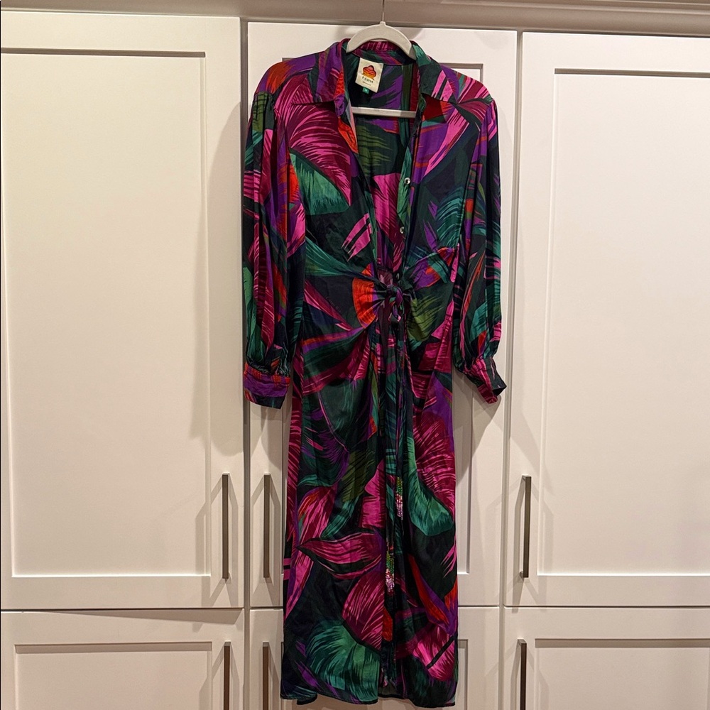 Farm RIO Tropical Print Maxi Dress